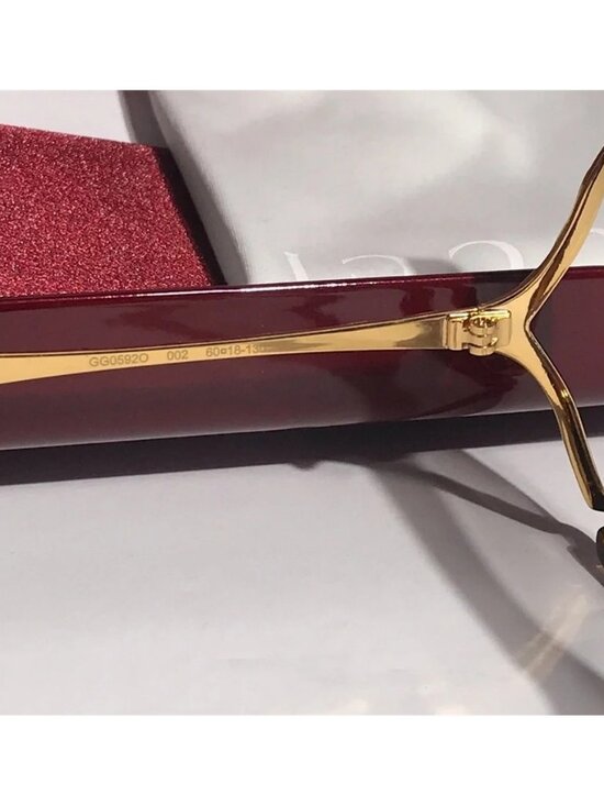 New Authentic Gucci GG0592O 002 Tortoise Square Frame Glasses main image 10